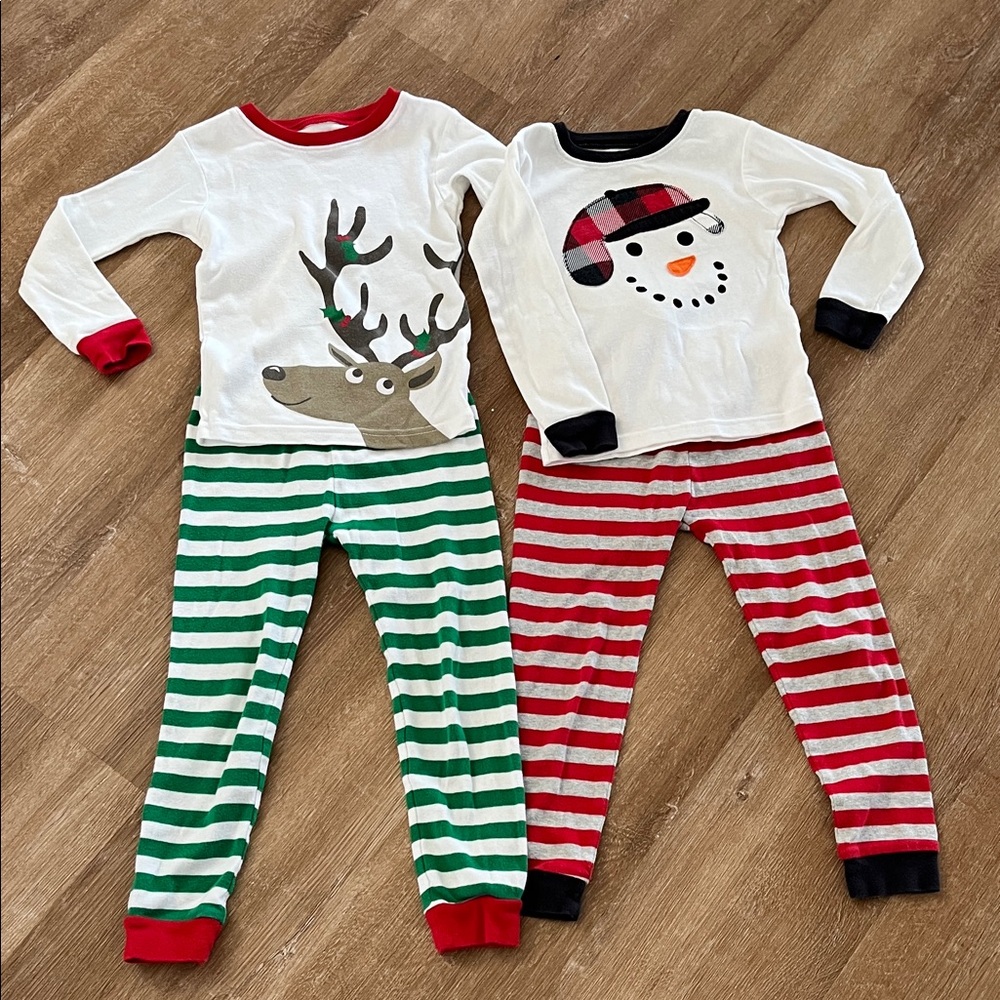 Carter’s Holiday Pajama Set - Reindeer and Snowman Design